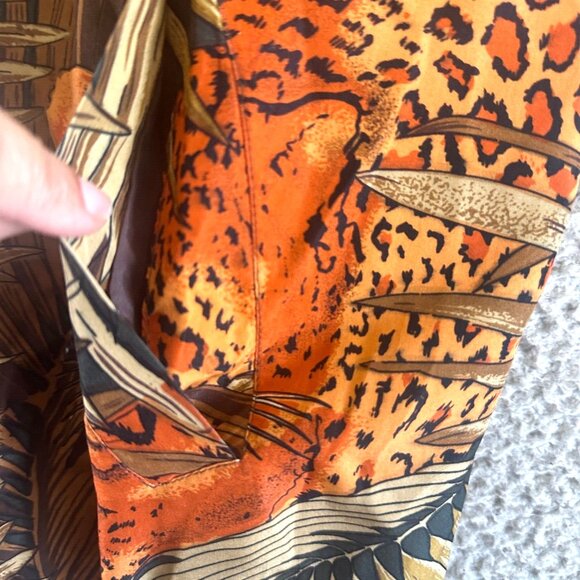 Vintage Big Cat Silk Jacket Animal Print Jaguar Bomber Jungle 80s 90s - Picture 9 of 16
